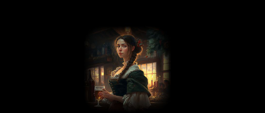Mädchen an der Bar