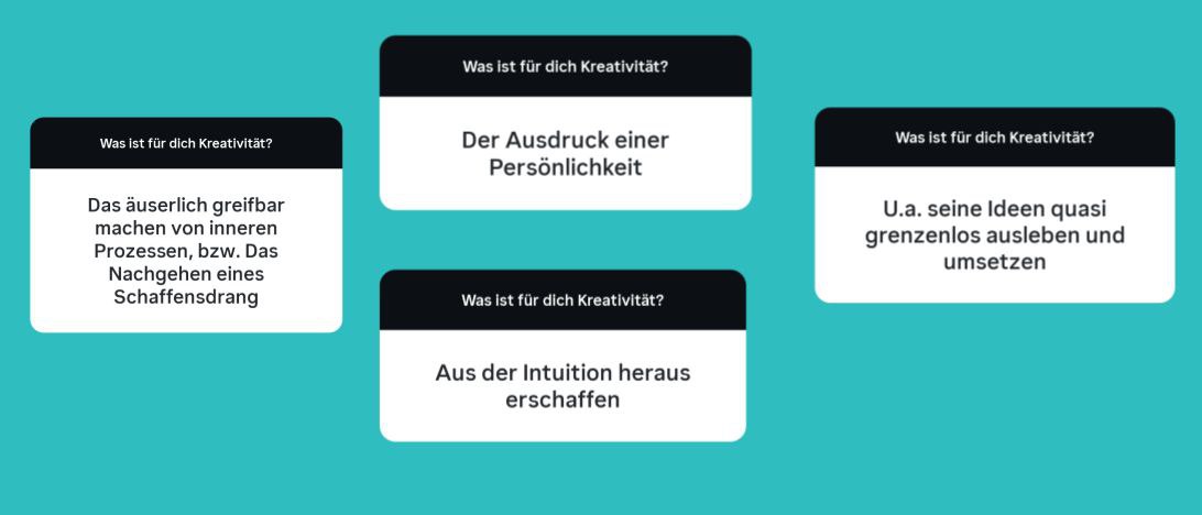 Antworten der Community auf die Frage, was ist Kreativität für dich